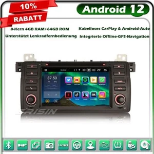 8-Kern 64GB Android 13 DVD Autoradio GPS Navi für BMW 3er E46 M3 Rover 75 MG ZT - Bild 1 von 23