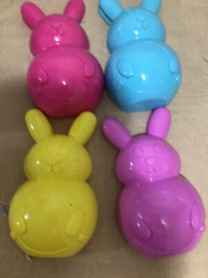 Jumbo Easter Bunny Plastic Fillable Easter Eggs Pack of 4, Reusable Surprise - Image 1 of 2