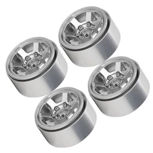 (Silber) 4 Stück 1,9 Zoll RC Beadlock Radnaben Aluminiumlegierung CNC RC Rad R CH - Bild 1 von 23