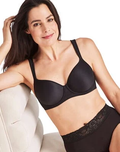 Bali Womens Underwire Bra One Smooth U Ultra Light Minimizer Bra Black 38D - Picture 1 of 9