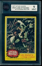 1977 Star Wars Topps #137 Luke Attacked by a strange Creature! KSA 9 Mint