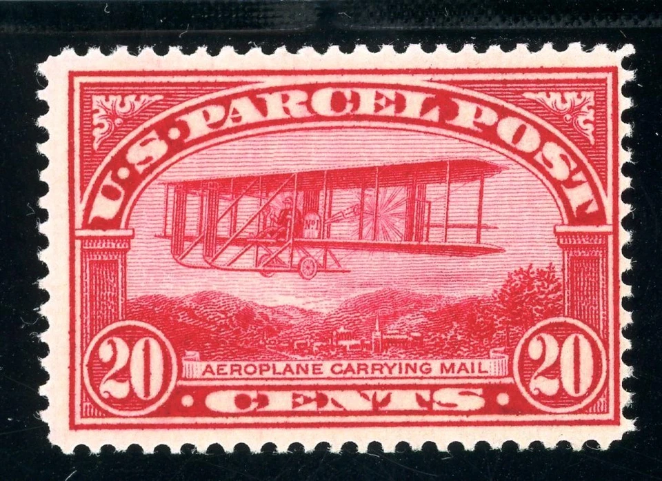 USAstamps Unused FVF US 1912 Parcel Post Mail Plane Scott Q8 OG MNH - Image 1 of 2