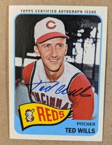 2014 TOPPS HERITAGE REAL ONE AUTOGRAPHS #ROATW TED WILLS AUTO
