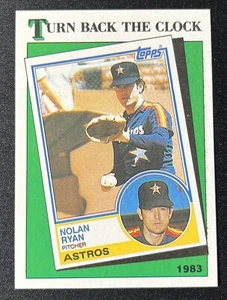 1988 Topps Turn Back the Clock #661 Nolan Ryan Houston Astros béisbol patio - Imagen 1 de 2