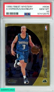 1998 FINEST MYSTERY ALLEN IVERSON STEPHEN MARBURY #M36 POP 1! PSA 10 GEM MT - Picture 1 of 3