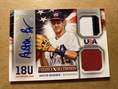 2014 Elite Extra Edition Dual Jersey Auto /5 Austin Bergner Tigers - Image 1 of 3