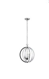 Dainolite KAR-143C-PC Karland - Three Light Chandelier   Polished Chrome Finish - Picture 1 of 5