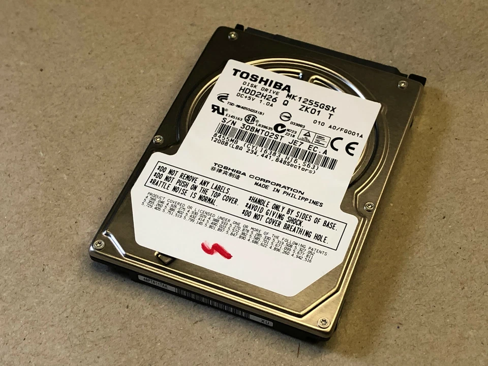 XEROX 7428  HARD DISK MK1255GSX  HDD2H26 Q ZK01 T - Image 1 of 1