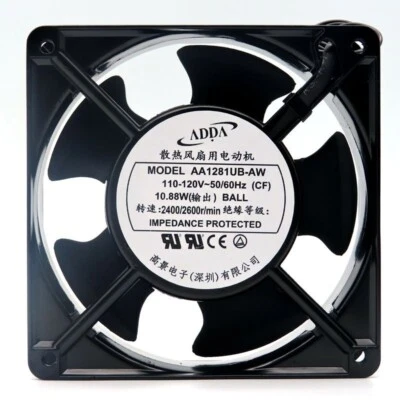 ADDA Axial flow fan AA1281UB-AW AC 110-120V 10.88w 2-wire Inverter Cooling Fan - Image 1 of 4