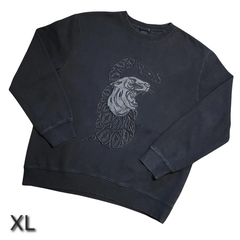 H&M Black Crewneck Men Sweatshirt US X-Large - Image 1 of 2