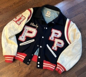 Vintage 90’s Patriots Wool High School Letterman Jacket Sz L - Picture 1 of 9