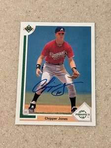 1991 Upper Deck #55 Chipper Jones signed card * rookie * - Picture 1 of 1