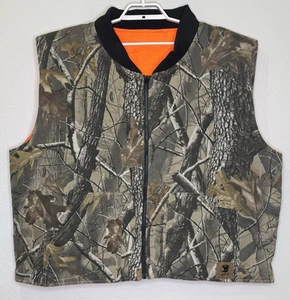 Mad Dog Hunting Vest Mens XXLarge Reversible Camo / Orange Real Tree Hardwoods - Picture 1 of 9