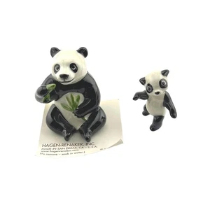 Hagen Renaker Vintage Miniature Retired Figurine Panda and Baby - Picture 1 of 4