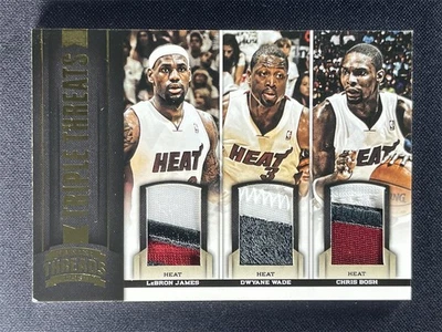 2012-13 Threads LeBron James/Dwyane Wade/Chris Bosh #19 Triple Threats Patch /25 - Image 1 of 2
