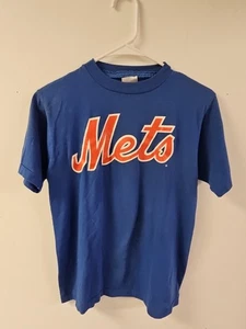 Camicia vintage New York Mets Rawlings taglia media punto singolo made in USA - Foto 1 di 11