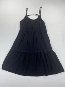 Mossimo Black Tiered Babydoll Sundress Medium Layered Sleeveless Strappy - Picture 1 of 8