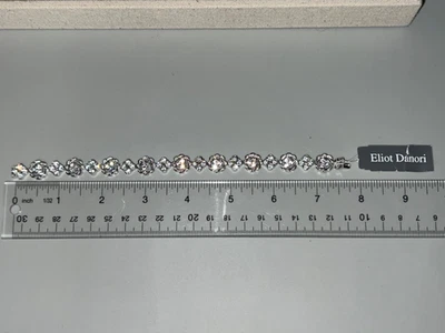 Pulsera Tenis Circonita Cúbica Chapada en Rodio ELIOT DANORI NUEVA CON ETIQUETAS Foto 1 de 4