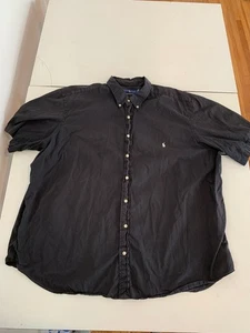 Polo Ralph Lauren Hemd 3XB schwarz Camp Kragen klassisch adrett federleicht Twill - Bild 1 von 8
