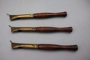 Vintage Tjanting Werkzeug für Batik Ziehen Heißwachs auf Stoff, Messing Holzgriff 8" groß - Bild 1 von 14