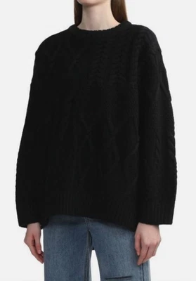 Monsoon Black Cable Knit Jumper Sizes 12 -22 - Image 1 of 4
