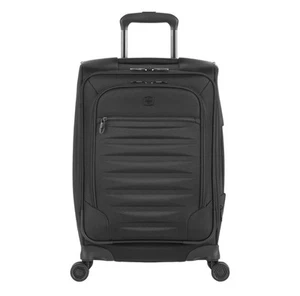 SWISSGEAR Opulence 21 Inch Expandable Spinner Carry On Luggage - Black - Picture 1 of 4