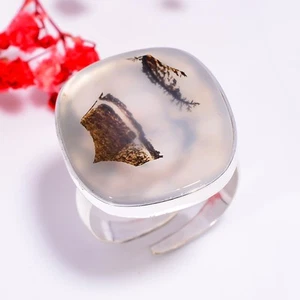 Montana Achat Edelstein Ethnisch Handmade 925 Versilbert Ring Verstellbar rj8445 - Bild 1 von 6