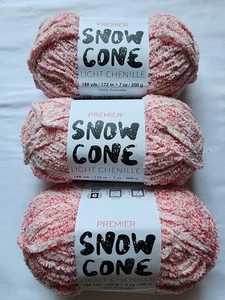 Lot 3 Premier Snow Cone Light Chenille Cherry, 7 OZ Each - Picture 1 of 3