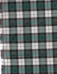 Reversible Cotton Quilt or Tablecloth-Weight Red/Green Plaid - 4 yards x60" - Picture 1 of 3