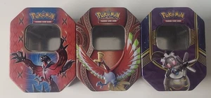 Pokemon Ho-Oh GX, Magearna Mysterious Powers Tin & Yveltal EX Tin Empty No Cards - Picture 1 of 6