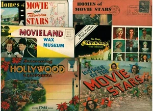 Hollywood movie stars lot of six souvenir folders 1940s to 1970s California - Picture 1 of 7