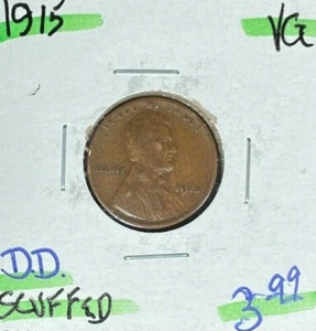1915 LINCOLN WHEAT CENT ~ VG ~ SCUFFED ~NICE COIN~ REF# D/D - Picture 1 of 2