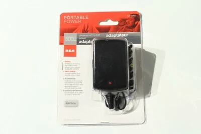 RCA Universal AC/DC Adjustable Polarity - 3V to 12V 500mA Power Adapter - 7 Tips - Image 1 of 4