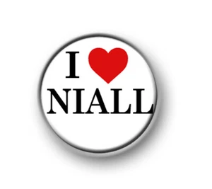 I LOVE / HEART NIALL / 1"" / 25 mm botón de pin / insignia / Horan / 1D / One Direction - Imagen 1 de 3