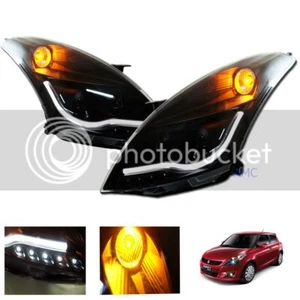 Fit Suzuki Swift 10 11 12 13 14 15 16 Head Lamp Light Smoke Ccfl Led Projector - Picture 1 of 6