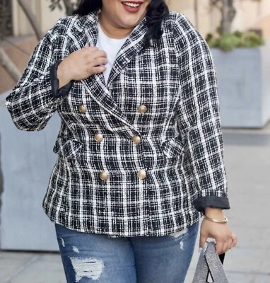 Blazer Lane Bryant Doble Pecho Tweed 18 Foto 1 de 4