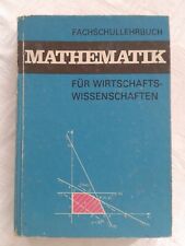 Fachschullehrbuch Mathematik für Wirtschaftswissenschaften, DDR-Fachbuch 1985
