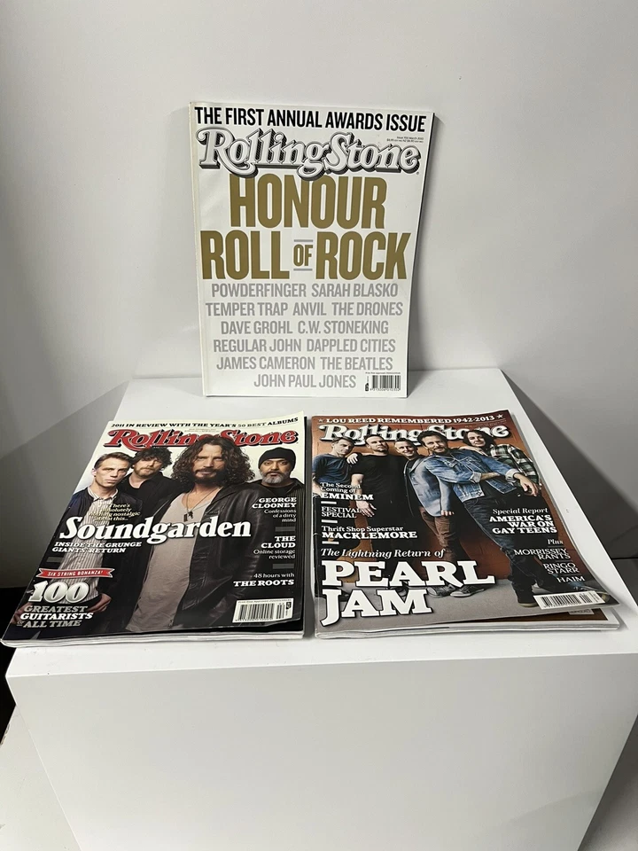 rolling stone magazine X3 Bundle 2010,2012,2014, Pearl Jam Sound Garden EC - Image 1 of 4