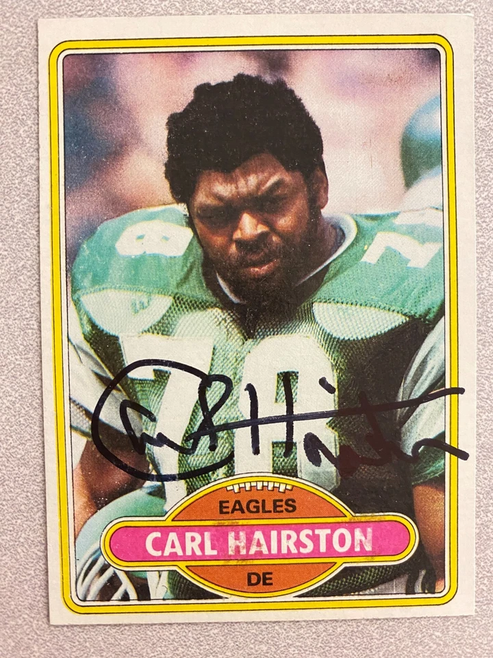 Carl Hairston signed PHILADELPHIA EAGLES card   1980 Topps - Image 1 of 1