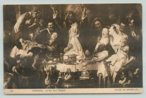 POSTCARD BRUSSELS MUSEUM JORDAENS. Le Roi boit. - Picture 1 of 2