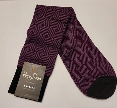 Happy Socks Para Hombre Lujoso Vestido Calcetines Mercerizado Algodón Pima Zapato Talla 8-12 Foto 1 de 4