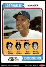 1974 Topps #144 Walter Alston Dodgers Leaders HOF MANAGER COACH 2 - GOOD