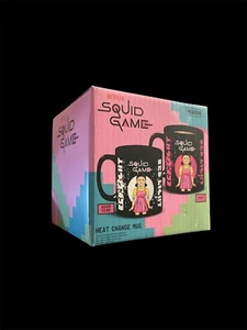 Netflix Squid Game mug cup Heat Change BOXED Iconic Doll Green Light - Picture 1 of 2