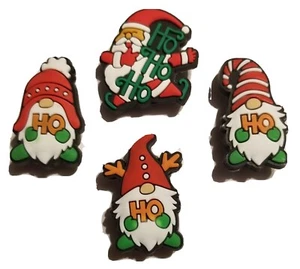 Gnomes HO HO HO! Shoe Charms 4 PC Set! NEW! Croc Compatible! For Shoes, Bracelet - Picture 1 of 2