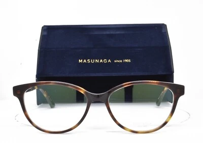 MASUNAGA New Eyeglasses Frames DEMI TORTOISE 79U 13 53-16-145 - Image 1 of 4