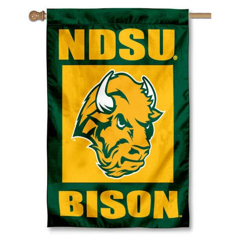 North Dakota State Bison Two Sided House Flag Cover