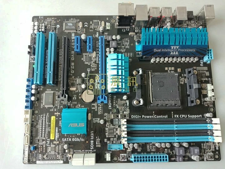 FOR Asus M5A97 EVO R2.0 AM3/AM3+970 Motherboard Support FX 6 core 8 core Tested - Image 1 of 3