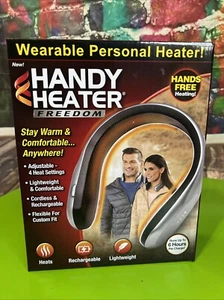 HANDY HEATER 450-Watt Silver and Black Electric USB Rechargeable Personal Wear - Picture 1 of 2