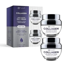 CB Clair Beauty COLLAGEN  Anti-Aging Day Cream /Night Cream DUO PACK 2x 1.69oz - Picture 1 of 1