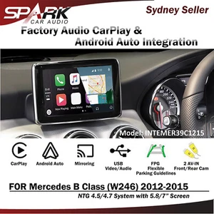 WIRELESS CARPLAY ANDROID AUTO MIRROR FOR MERCEDES B CLASS W246 5.8/7" 2012-2015 - Picture 1 of 1
